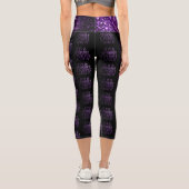 Leggings Capri Si c'est Sparkly et Purple je le veux noir motif (Verso)