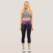 Leggings Capri Si c'est Sparkly et Purple je le veux noir motif (Recto)