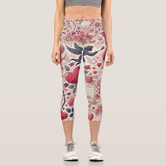 Leggings Capri Signé d'une rose (Recto)