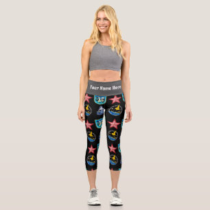 Leggings Capri Signer les patchs Capris haut taille
