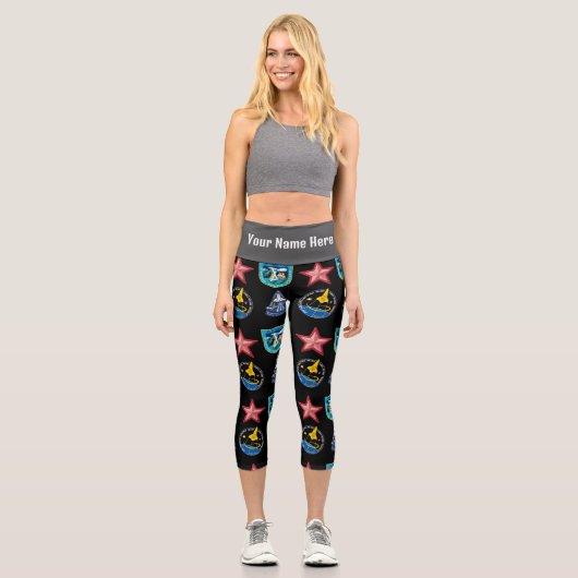 Leggings Capri Signer les patchs Capris haut taille (Recto)