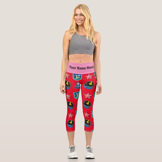 Leggings Capri Signer les patchs Capris haut taille (Recto)