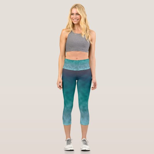 Leggings Capri Silence du lagon (Recto)