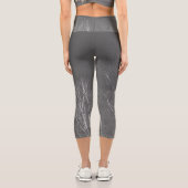Leggings Capri Silhouettes de bouleau foncé 1 (Verso)