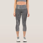 Leggings Capri Silhouettes de bouleau foncé 1 (Recto)