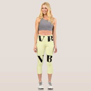 Leggings Capri simple couleur pastel personnalisée minimale solid