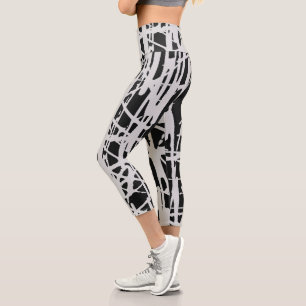 Leggings Capri Simple Noir & Blanc