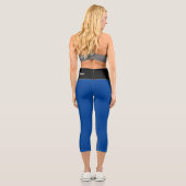 Leggings Capri Simple Nom Citation Rouge Noir (Verso)