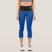 Leggings Capri Simple Nom Citation Rouge Noir (Recto)