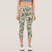 Leggings Capri Simple Sage Green Easter Eggs Lavender Nest (Recto)