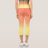 Leggings Capri Simple Sunset Ombre Effet orange jaune (Verso)
