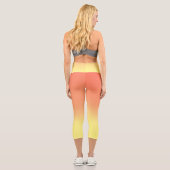 Leggings Capri Simple Sunset Ombre Effet orange jaune (Verso)