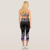 Leggings Capri Skeletons de danse victorienne Macabre Halloween (Verso)