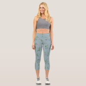 Leggings Capri Ski d'ouverture Noël Ski de vacances Skieurs Bleu (Recto)