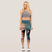 Leggings Capri Skull on the beach (Recto)