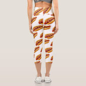 Leggings Capri SlipperyJoe's hot dog niché doucement pain jaune v (Verso)