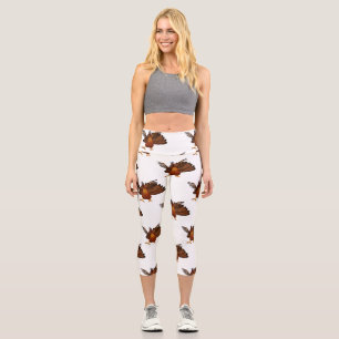 Leggings Capri SlipperyJoe's Thanksgiving gobble de manière respo