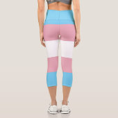 Leggings Capri SlipperyJoe's transgenre pride drapeau de la diver (Verso)