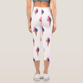 Leggings Capri SlipperyJoe's vibrante crème glacée cone classique (Verso)