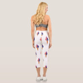 Leggings Capri SlipperyJoe's vibrante crème glacée cone classique (Verso)