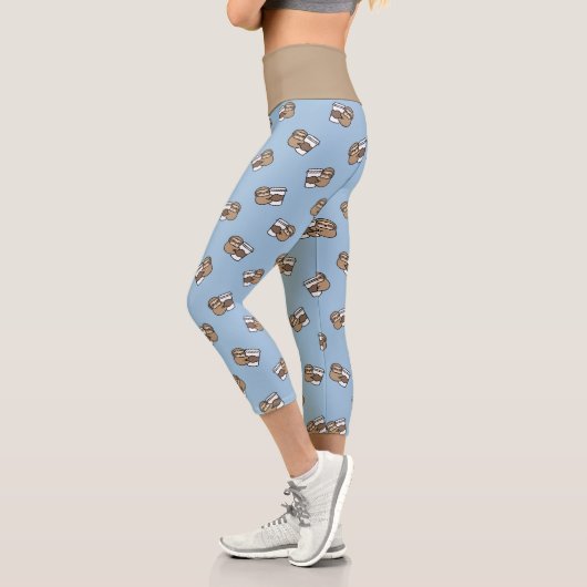 Leggings Capri Sloth and Coffee (Gauche)