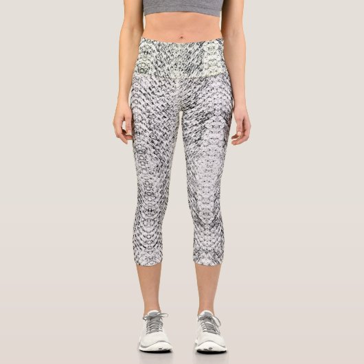 Leggings Capri Snakeskin viper blanc (Recto)