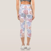Leggings Capri Soft Hearts : Continuous Line Valentine's (Verso)