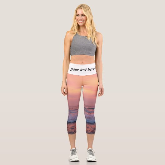 Leggings Capri Soleil sur la mer (Recto)