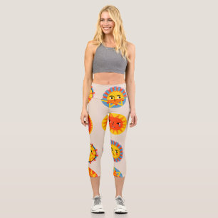 Leggings Capri soleils Abstraits : motif sans couture ethnique.