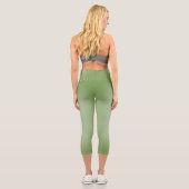 Leggings Capri Solid Jade Green Celadon (Verso)