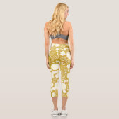 LEGGINGS CAPRI SOPHISTIQUÉ CHIC GOLD CREAM FLOWER NOM DU MONOGRAM (Verso)