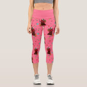 Leggings Capri sorcière de noël rose befana gothmas (Recto)