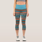 Leggings Capri Southwest Style Geometric Cameron Gorge Design (Recto)