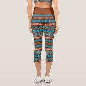 Leggings Capri Southwest Style Geometric Cameron Gorge Design (Verso)