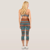 Leggings Capri Southwest Style Geometric Cameron Gorge Design (Verso)
