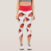 Leggings Capri Soyez ma boîte à arc rouge de fraise Valentine (Recto)