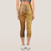 Leggings Capri Sparkly Deep Gold Girl (Verso)