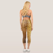Leggings Capri Sparkly Deep Gold Girl (Verso)