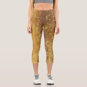 Leggings Capri Sparkly Deep Gold Girl (Recto)