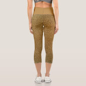 Leggings Capri Sparkly Gold Parties scintillant Fun Yoga Exercice (Verso)
