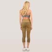 Leggings Capri Sparkly Gold Parties scintillant Fun Yoga Exercice (Verso)