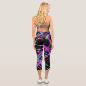 Leggings Capri Spectacle de lumière néon (Verso)