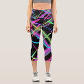 Leggings Capri Spectacle de lumière néon (Recto)
