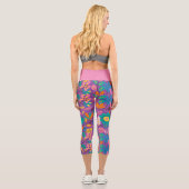 Leggings Capri Spectaculaire Floral Exotique (Verso)