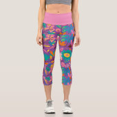 Leggings Capri Spectaculaire Floral Exotique (Recto)