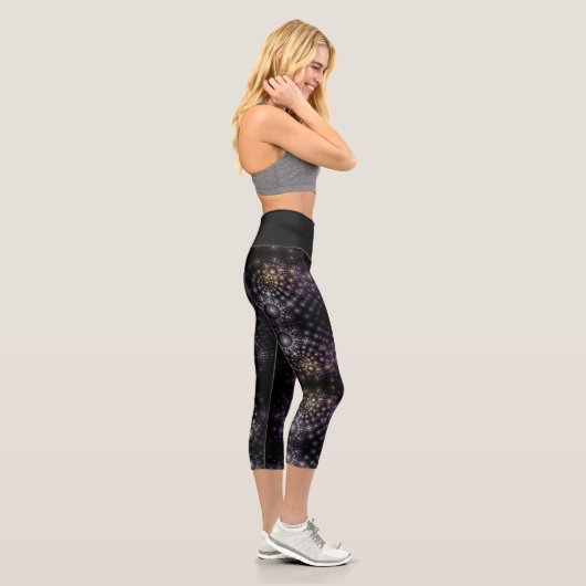 Leggings Capri Sphère Abstraite Fractale Art Mandala Universe (Droite)