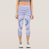 Leggings Capri Spirale bleu clair et rose (Recto)