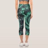 Leggings Capri spirale malachite fragmentée (Verso)
