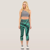 Leggings Capri spirale malachite fragmentée (Recto)