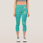 Leggings Capri Splash de peinture Abstraite (Recto)